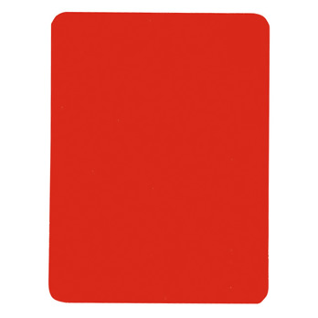 Karta červená pro rozhodčí 9x12 cm